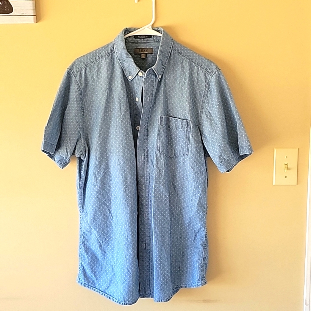Saddlebred 1888 vintage look blue button down medium